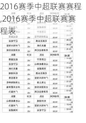 2016年中超赛程电子表格 2016年中超赛程电子表格图片-第2张图片-www.211178.com_果博福布斯